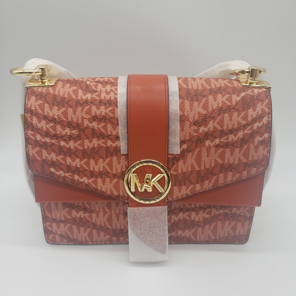 1493- MICHAEL KORS Greenwich Small Animal Print Logo Crossbody Bag NWT - Picture 2 of 8